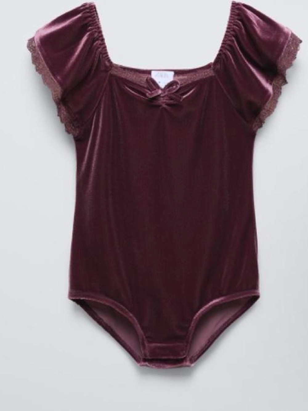 Zara Burgundy Puff-Sleeve Bodysuit